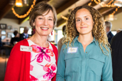 Camosun alumna Kelsey Webster, with with Cynthia Smith, Dean, School of Health and Human Services