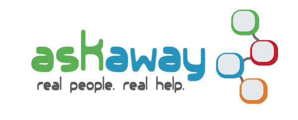 Logo for the online BC library chat service, AskAway