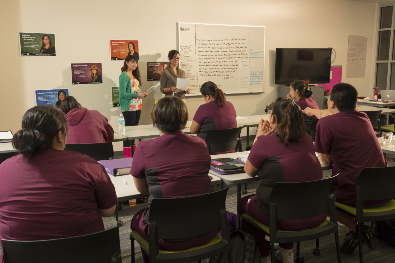 Healthcare Assistants learning in the classroom