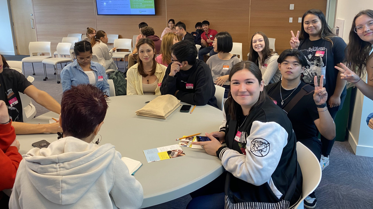 group of students during orientation week