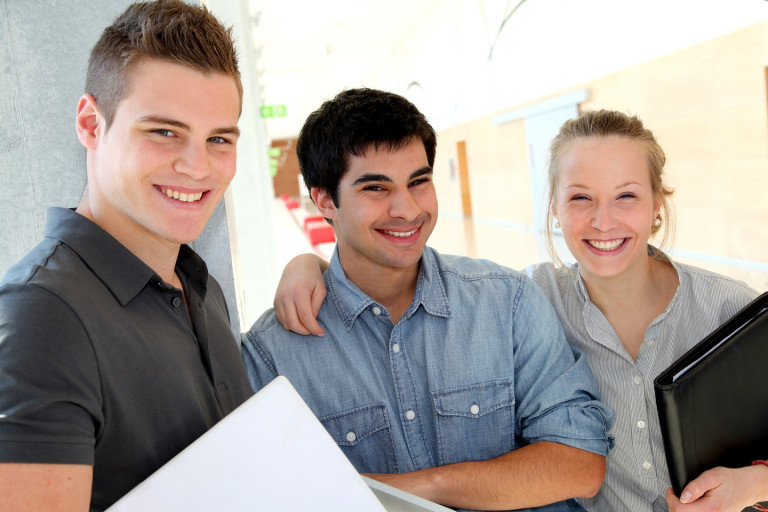 Group of smiling students