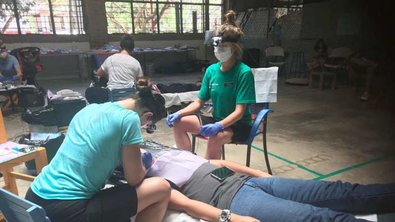 Emma Balneaves, second year dental hygiene working in a clinic in San Pancho Mexico, 2019