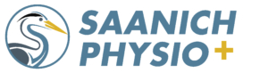 donor logo - saanich physio plus logo in light blue text 