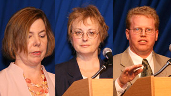 from left to right: Heather Mitchell, MaryLynne Rimer, Wayne Solomon 