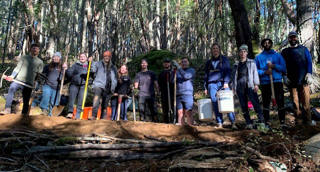 Students participating in the Outdoor Adventure Education course