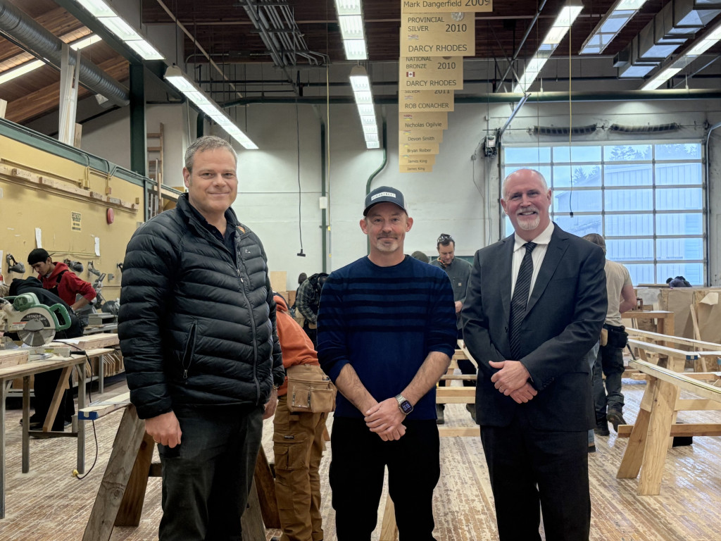 Albert van Akker, Chair, Architectural Trade, with Sean Price, Field Operations Director at Highstreet and Richard Stride,  Acting Provost and Vice-President, Education and Innovation