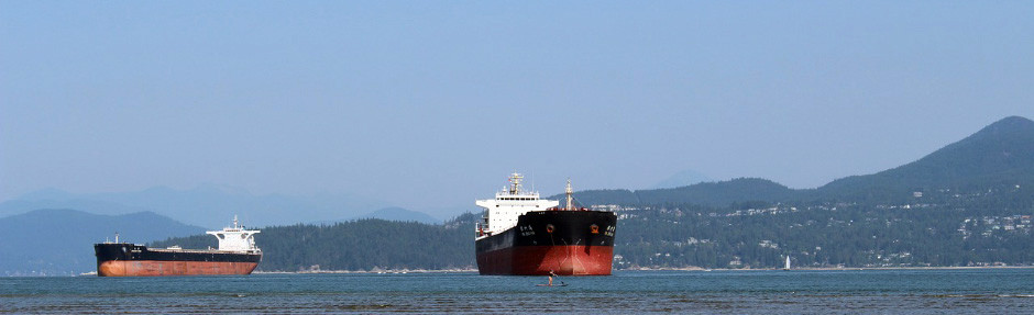 Ships in harbour.