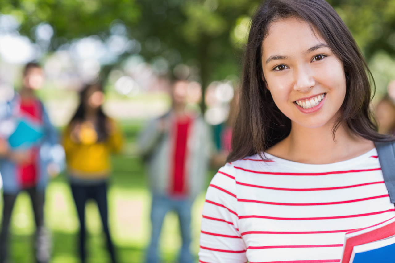 Student smiling