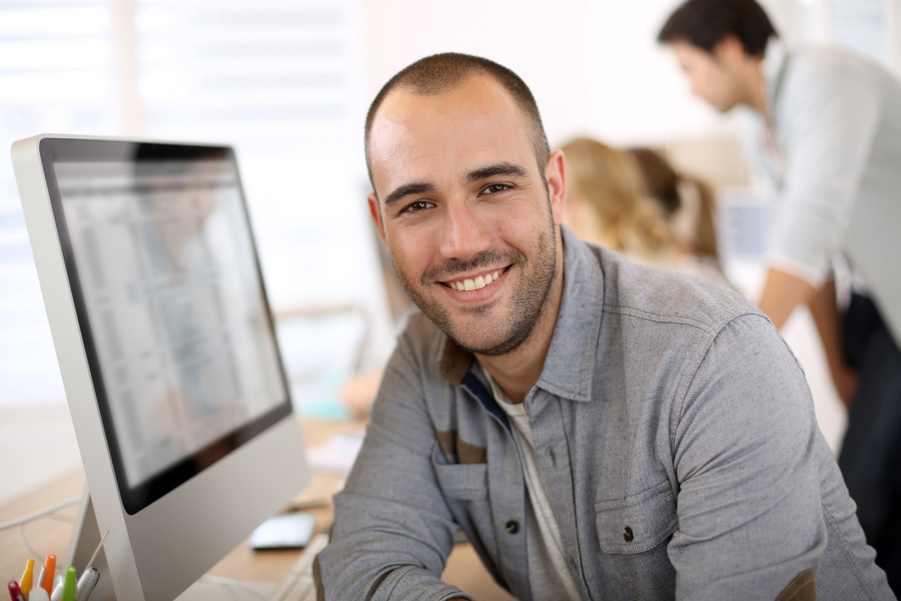 Student smiling