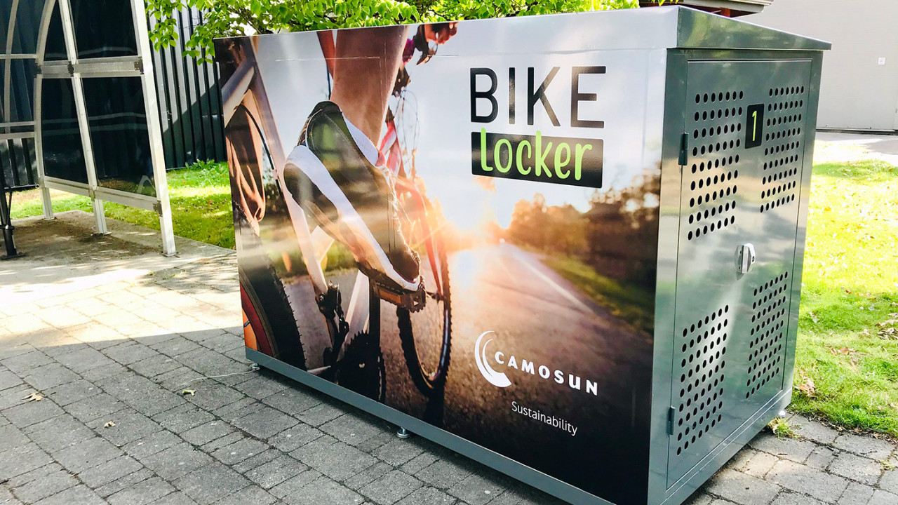 protected bike storage locker