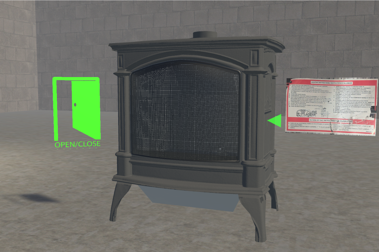 A virtual fireplace