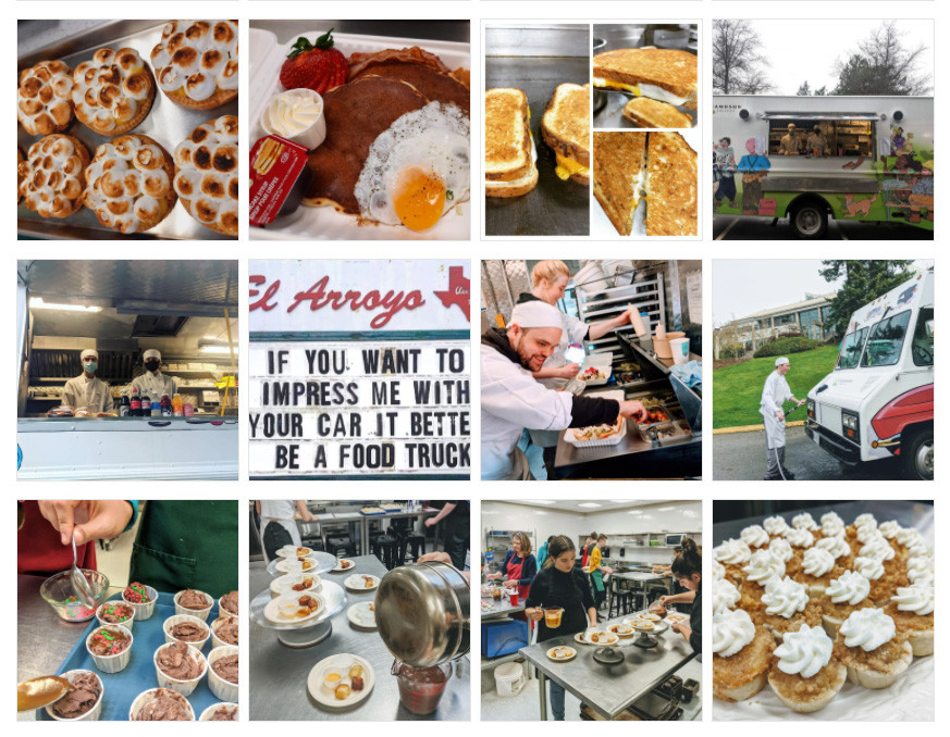A grid of delicious looking social media images. All food. All beautiful.