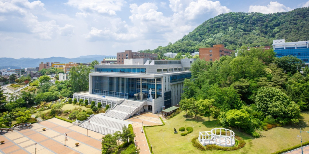 Arial view of the Hallym Campus in South Korea