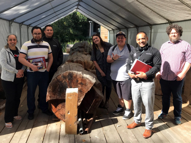 Camosun students with a group of New Zealand Maoris help promote international Indigenous education.