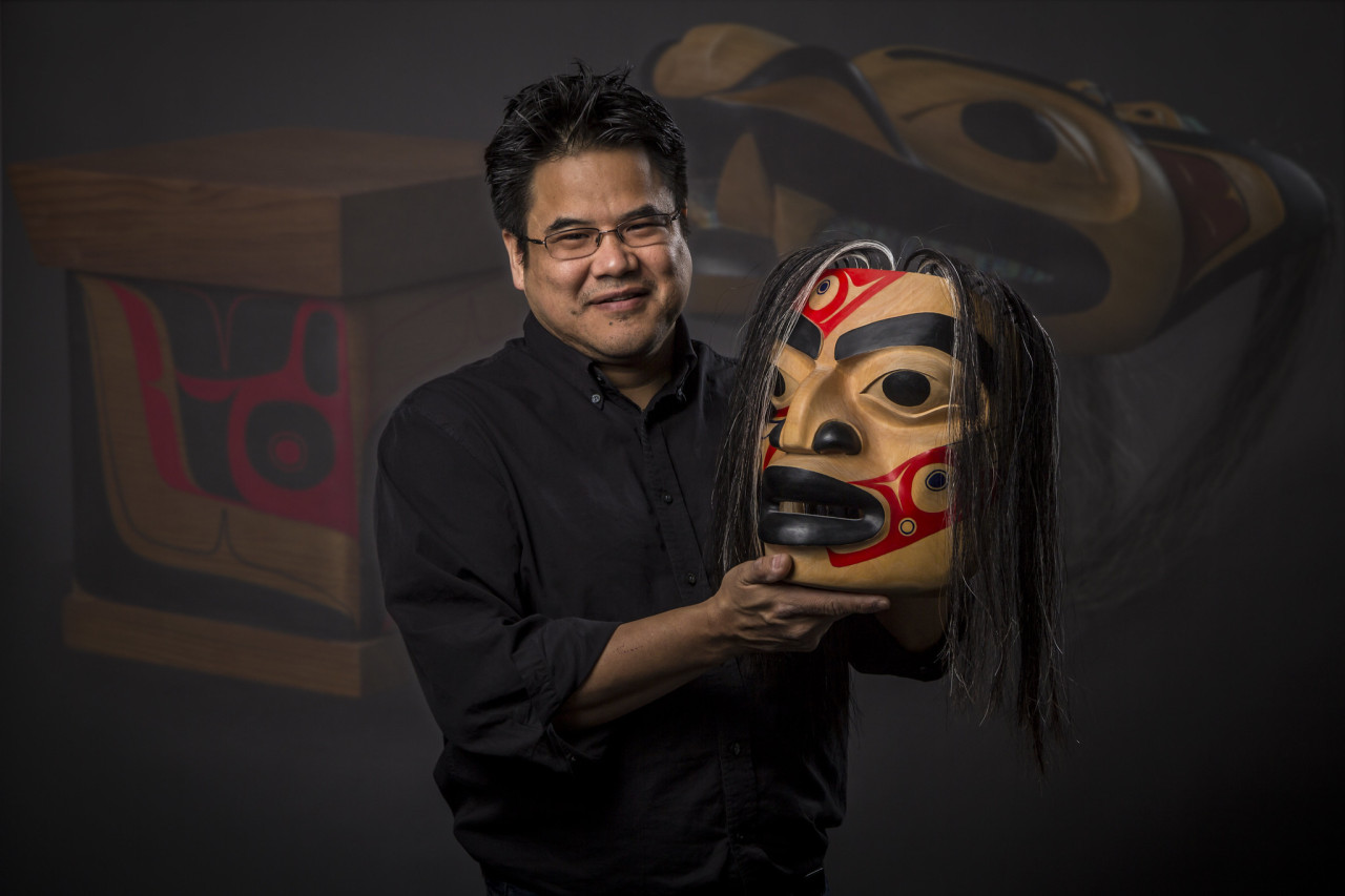 Indigenous Artist with Mask