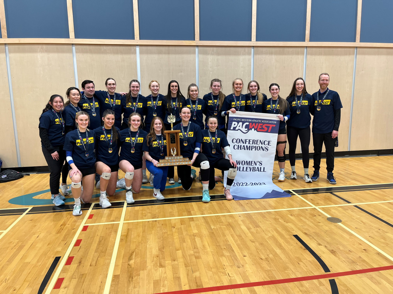 The Chargers women's volleyball team are PACWEST champs