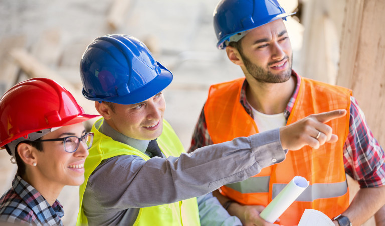 students in hardhats 