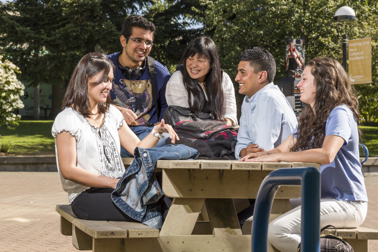 Students in courtyard