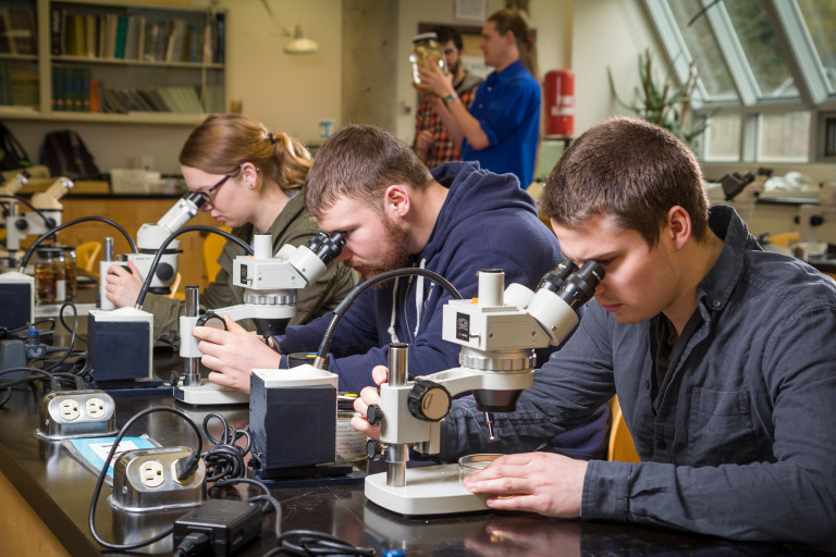 students in science lab