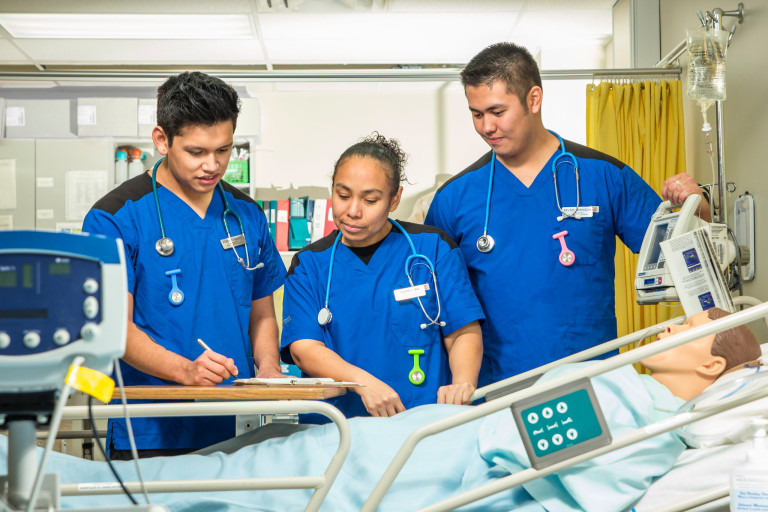 program students in clinic classroom