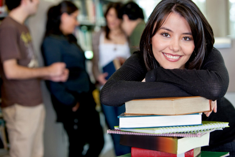 Student sitting at desk