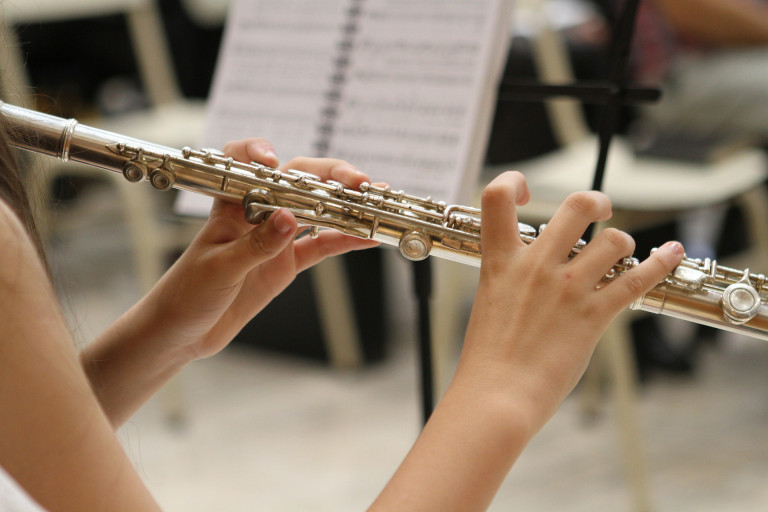 Music Performance students playing clarinet