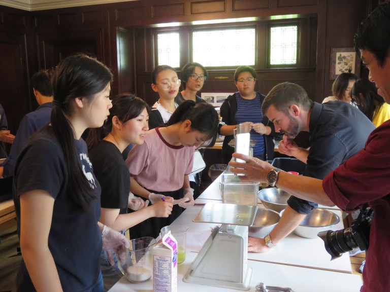 CELA students take part in a culinary activity at Camosun College's Dunlop House Restaurant.